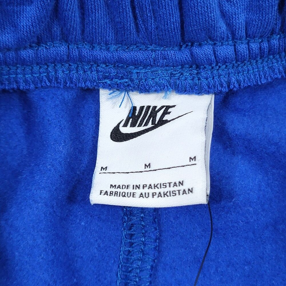 Nike Sportswear Club Fleece Shorts Mens Medium Blue White Colorblock IO9625-480 - Picture 7 of 12